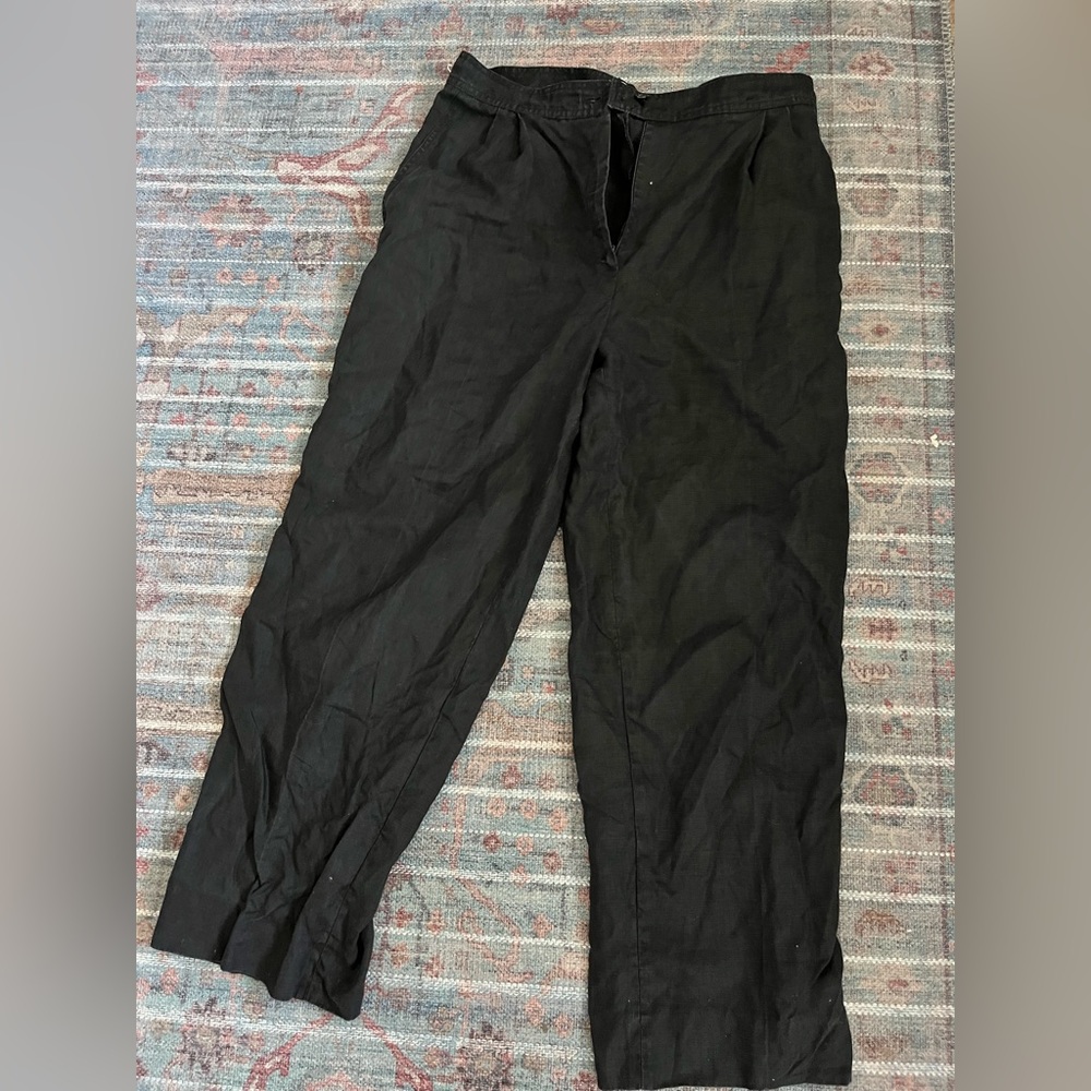 Vintage Valentino black linen pants